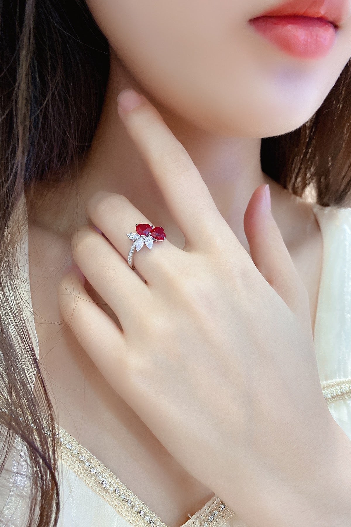 Sterling Silver Lab - Grown Ruby Ring A – JRURR088Y