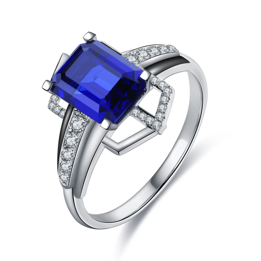 18K Gold Lab - Grown Sapphire Ring A – JSABR181621A