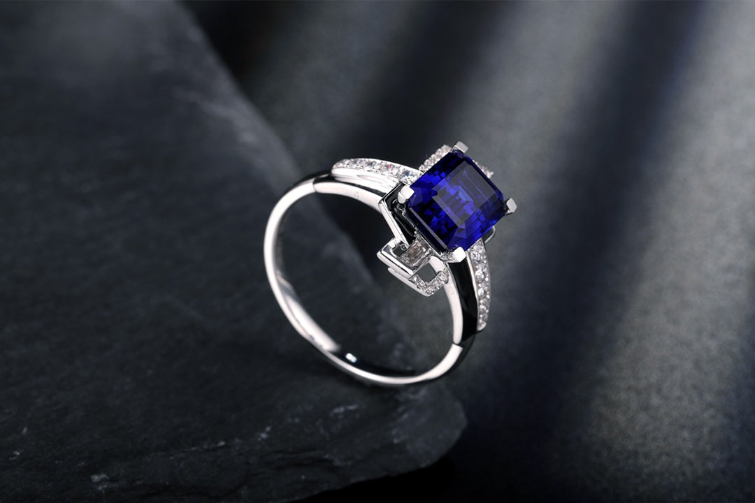 18K Gold Lab - Grown Sapphire Ring A – JSABR181621A