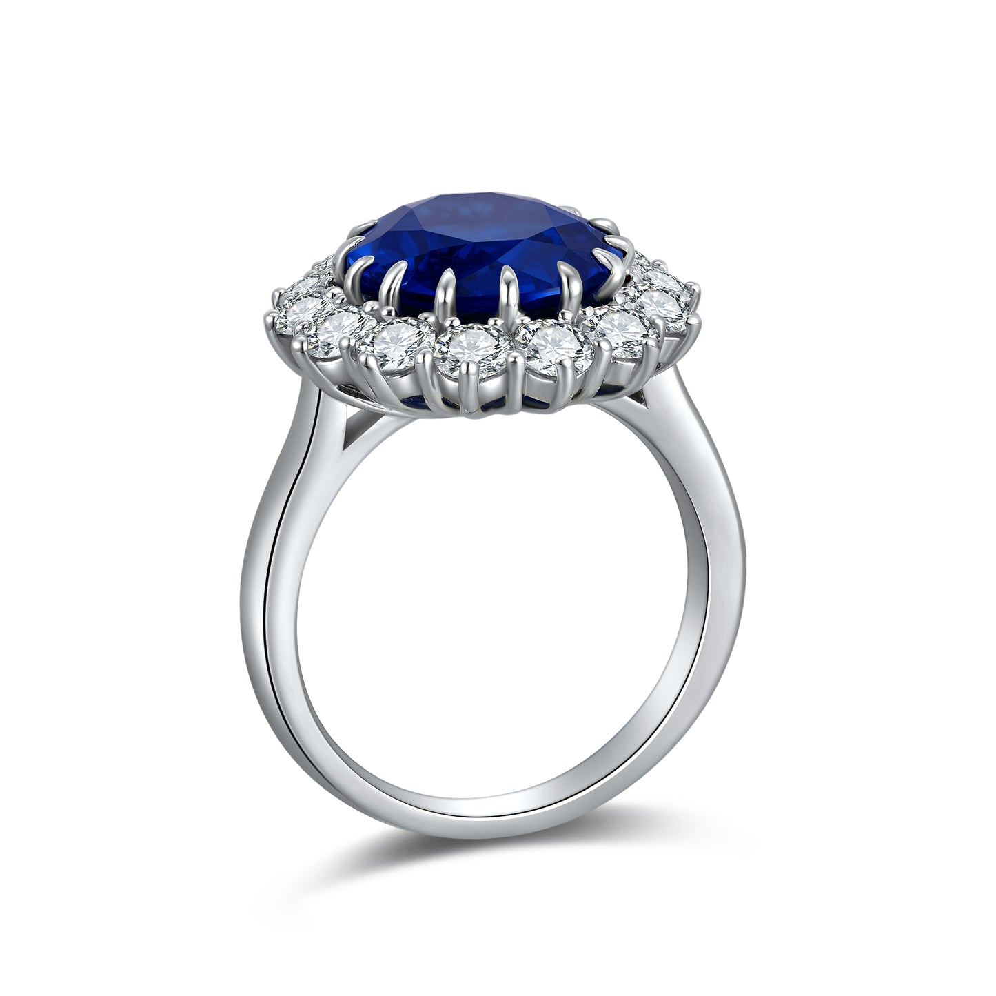 Sterling Silver Lab - Grown Sapphire Ring W – JSABR1272Y