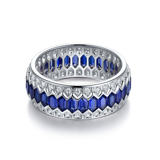 Sterling Silver Lab - Grown Sapphire Ring A – PR177-A