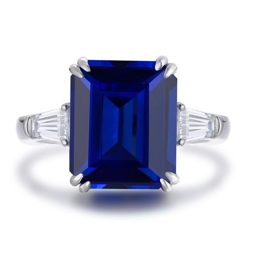 Sterling Silver Lab - Grown Sapphire Ring W – JSABR1417Y