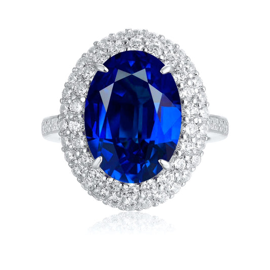 Sterling Silver Lab - Grown Sapphire Ring W – JSABR489Y