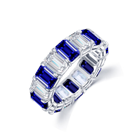 Sterling Silver Lab - Grown Sapphire Ring A – JSABR235Y