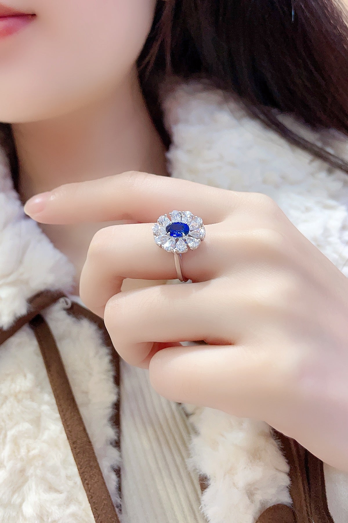 Sterling Silver Lab - Grown Sapphire Ring A – JSABR676Y