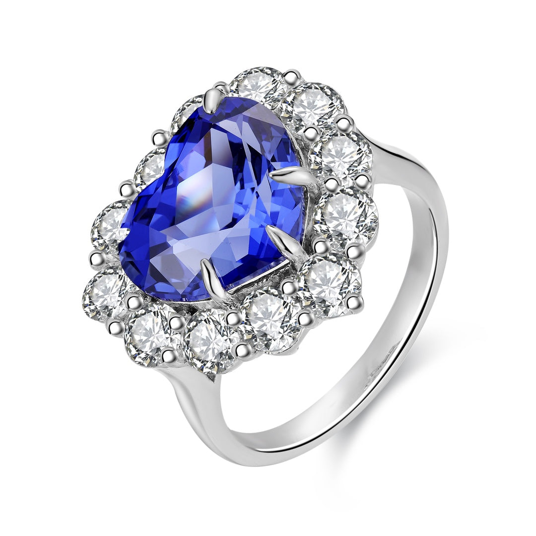 Sterling Silver Lab - Grown Sapphire Ring A – JSABR141Y