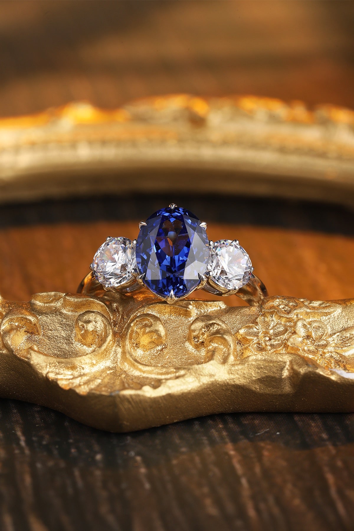 Sterling Silver Lab - Grown Sapphire Ring W – JSABR107Y