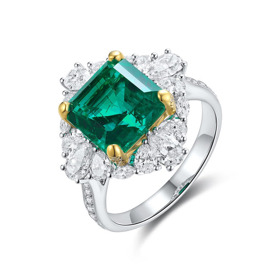 18K Gold Lab - Grown Emerald Ring A – PSEGR1195