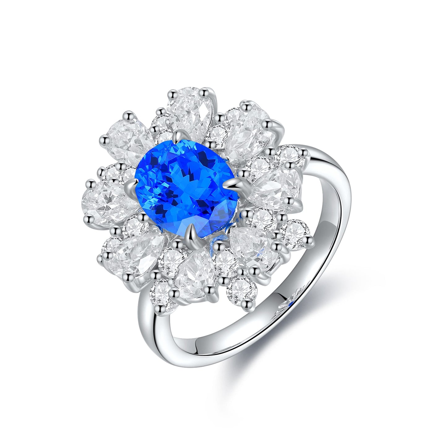 Sterling Silver Lab - Grown Cobalt Spinel Ring A – JR253Y
