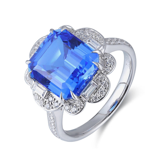 Sterling Silver Lab - Grown Cobalt Spinel Ring A – JR1309Y