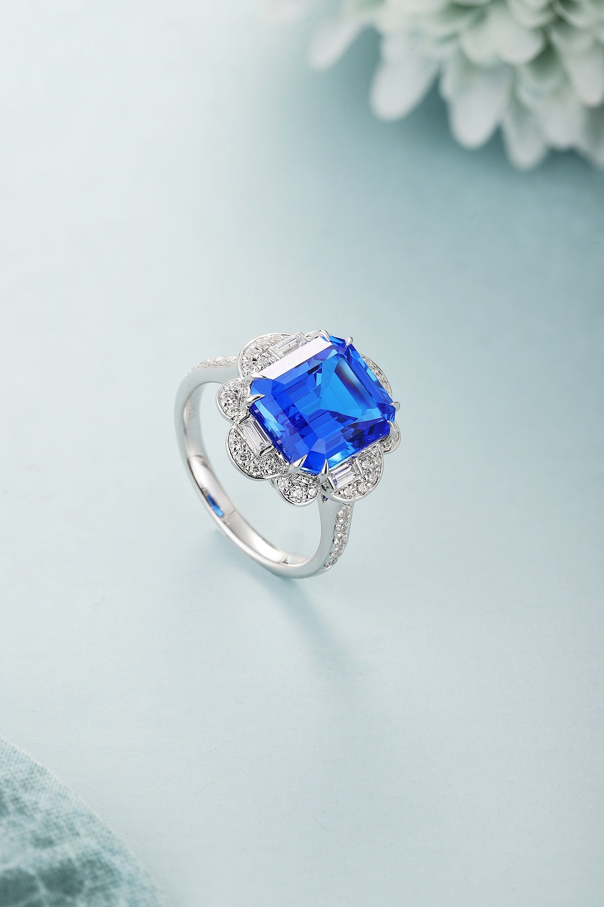 Sterling Silver Lab - Grown Cobalt Spinel Ring A – JR1309Y