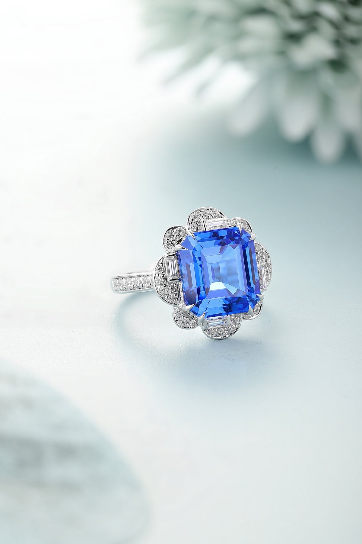 Sterling Silver Lab - Grown Cobalt Spinel Ring A – JR1309Y