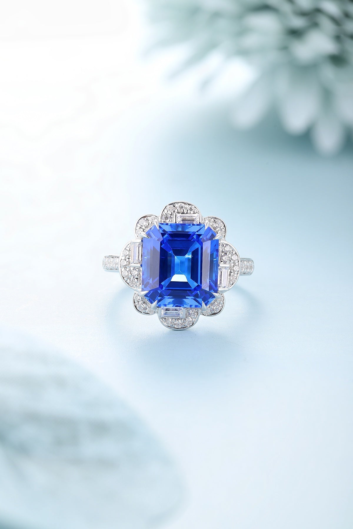 Sterling Silver Lab - Grown Cobalt Spinel Ring A – JR1309Y