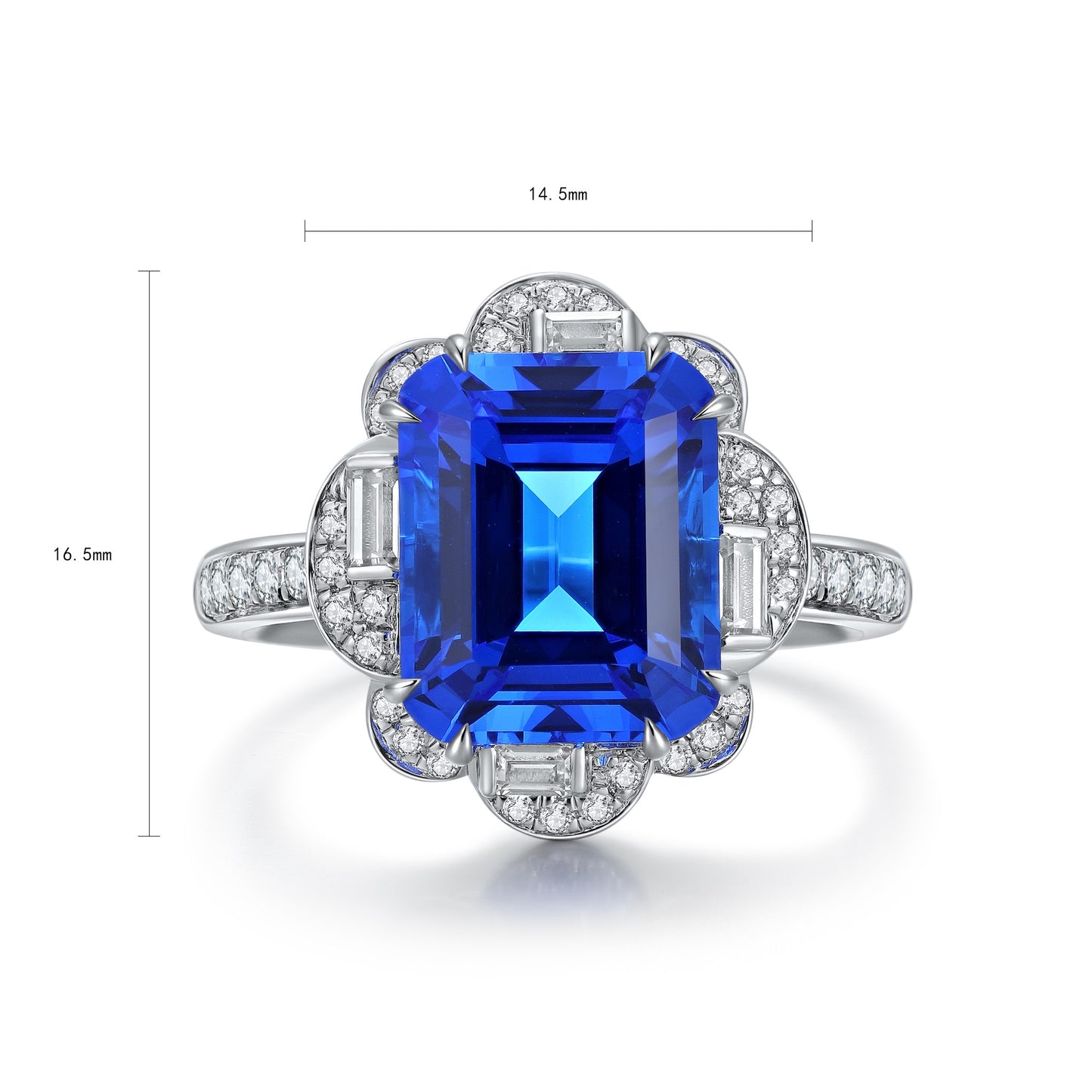 Sterling Silver Lab - Grown Cobalt Spinel Ring A – JR1309Y