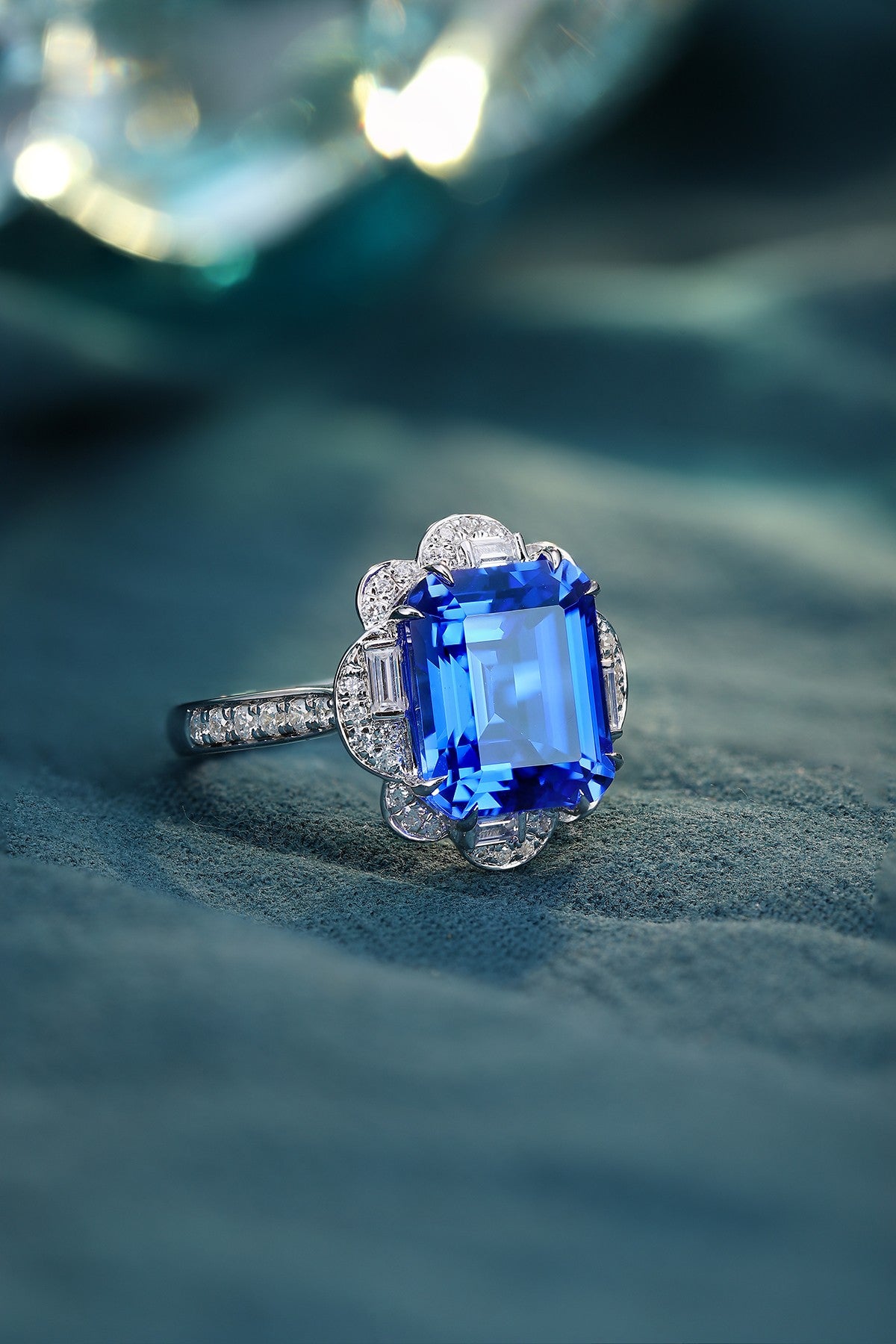 Sterling Silver Lab - Grown Cobalt Spinel Ring A – JR1309Y