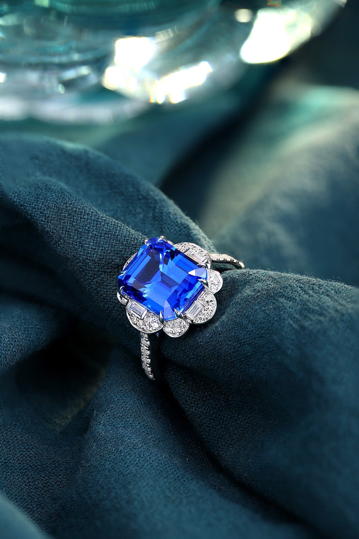 Sterling Silver Lab - Grown Cobalt Spinel Ring A – JR1309Y