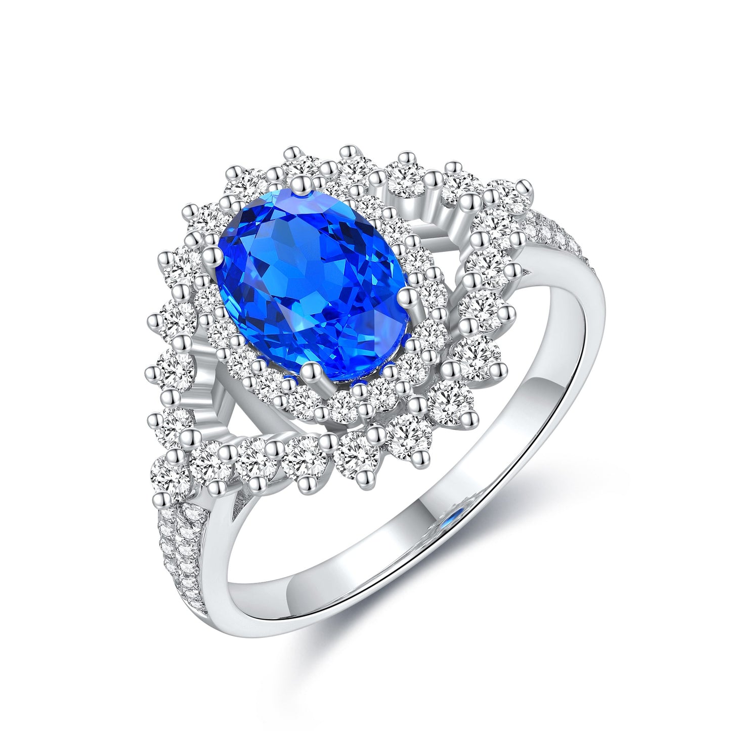 Sterling Silver Lab - Grown Cobalt Spinel Ring A – JR1150Y