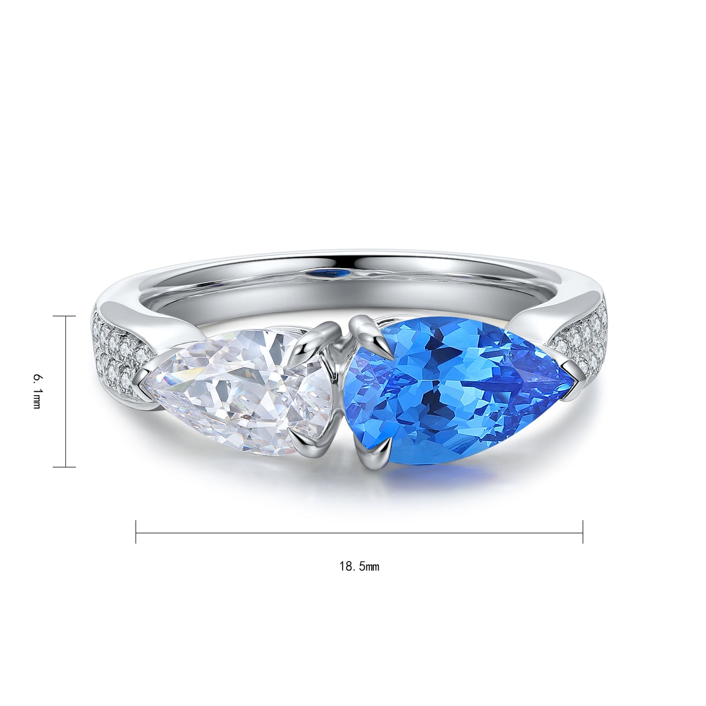 Sterling Silver Lab - Grown Cobalt Spinel Ring A – JR402Y