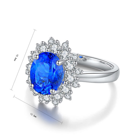 Sterling Silver Lab - Grown Cobalt Spinel Ring A – JR268Y