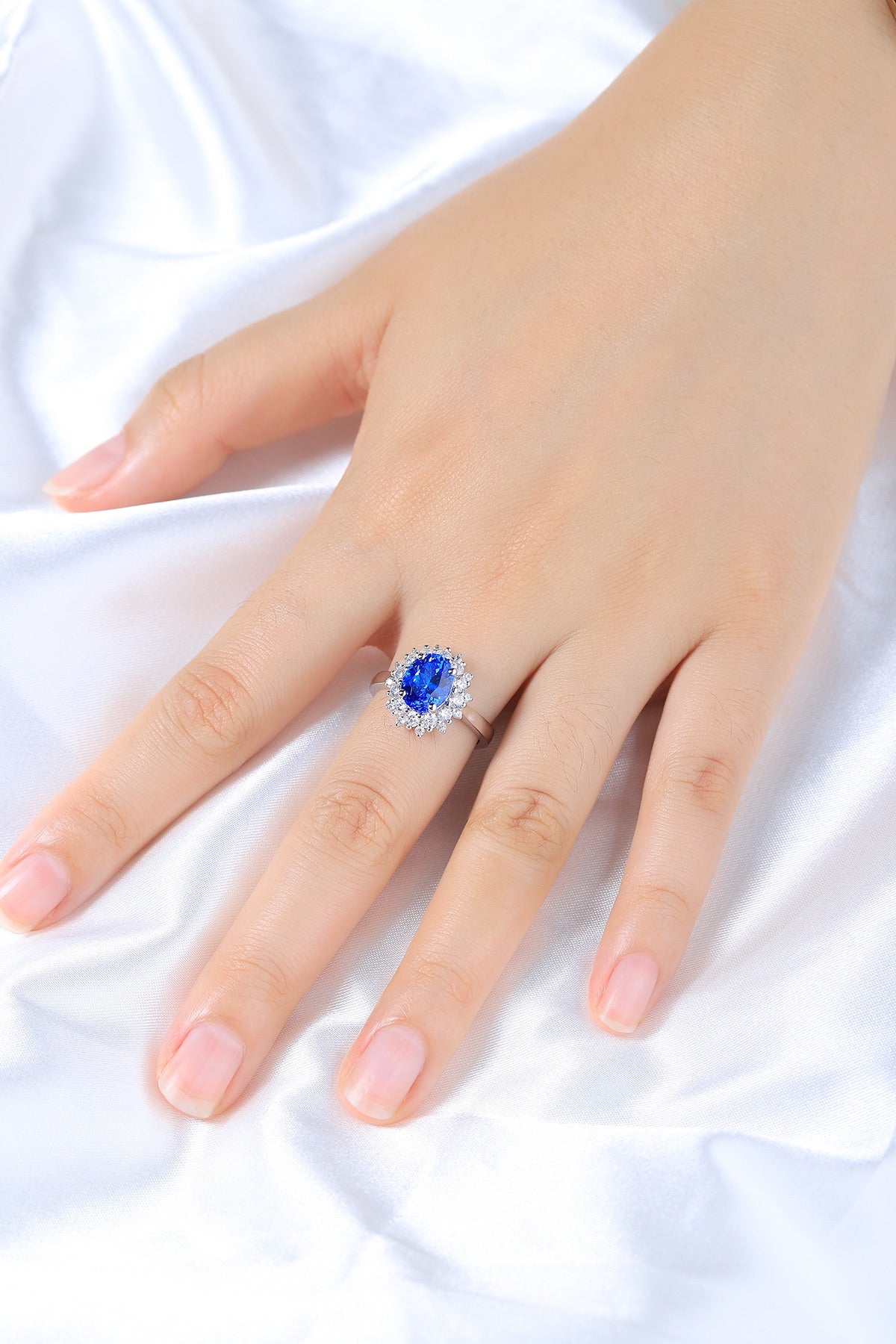 Sterling Silver Lab - Grown Cobalt Spinel Ring A – JR268Y