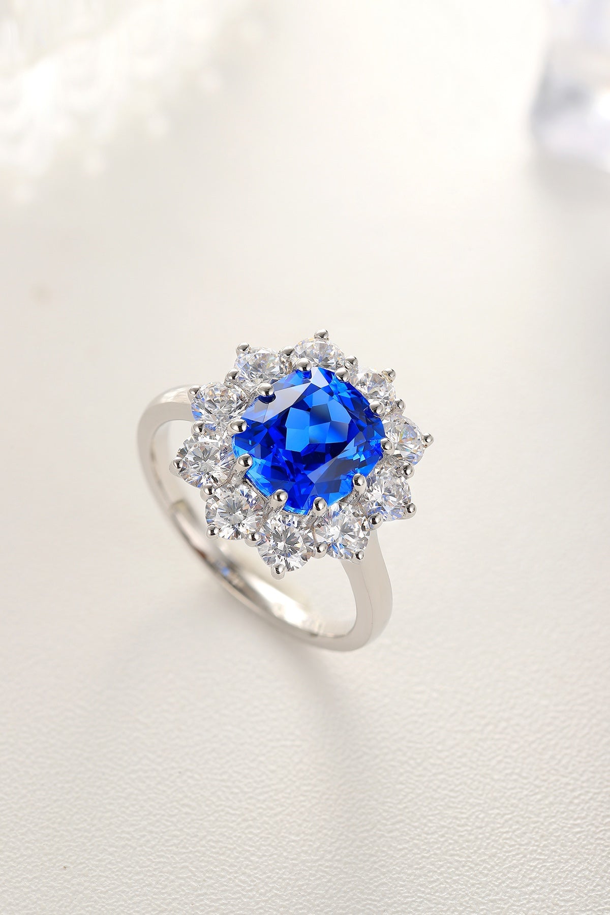 Sterling Silver Lab - Grown Cobalt Spinel Ring A – JR212Y