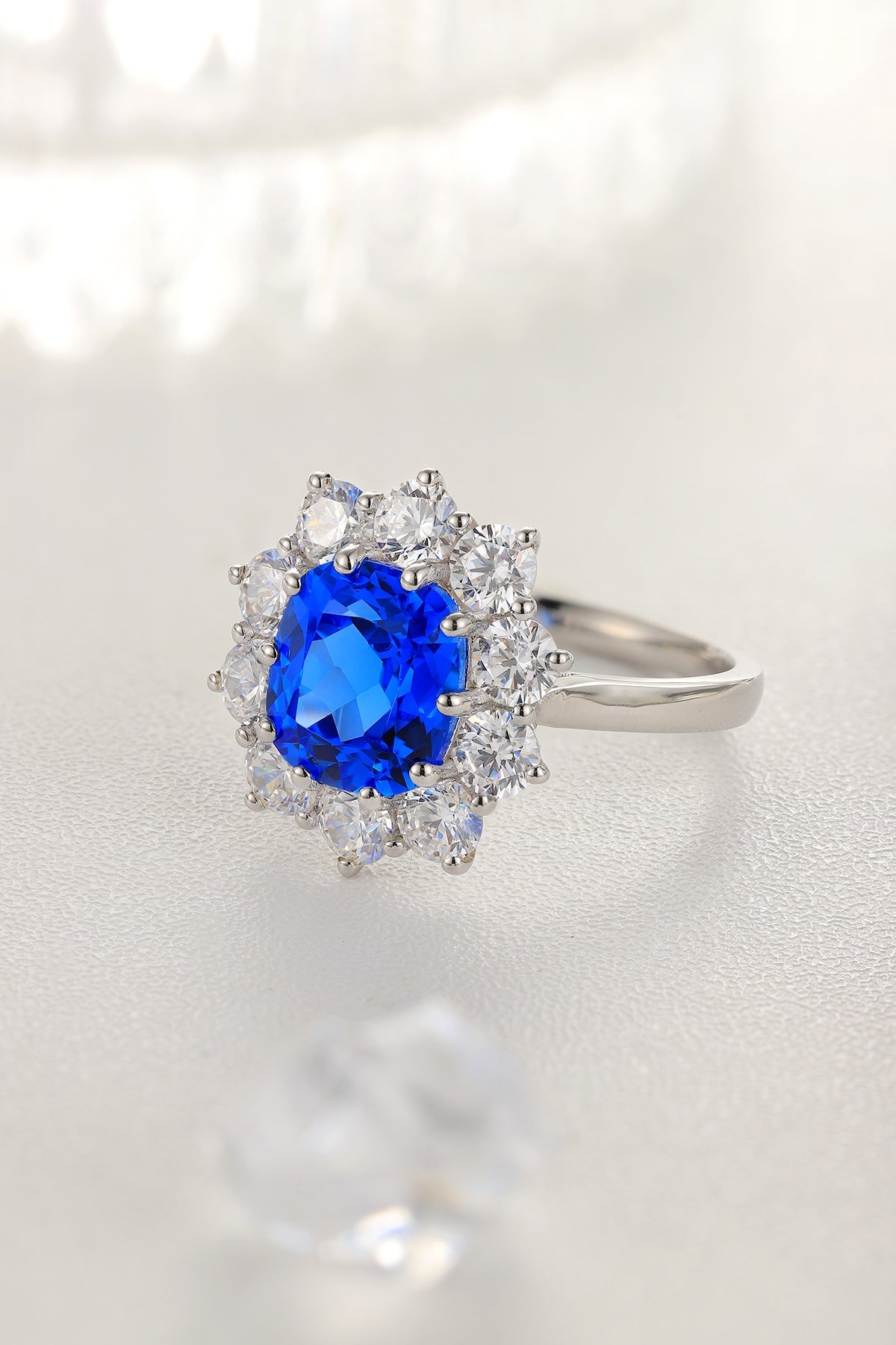 Sterling Silver Lab - Grown Cobalt Spinel Ring A – JR212Y