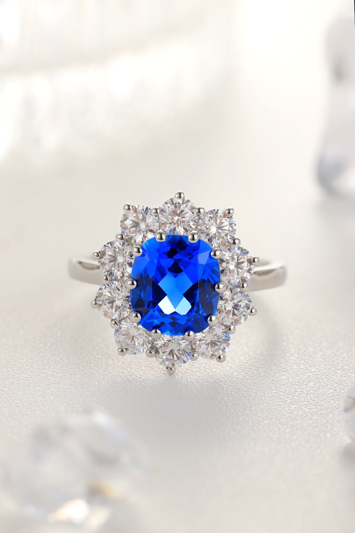 Sterling Silver Lab - Grown Cobalt Spinel Ring A – JR212Y