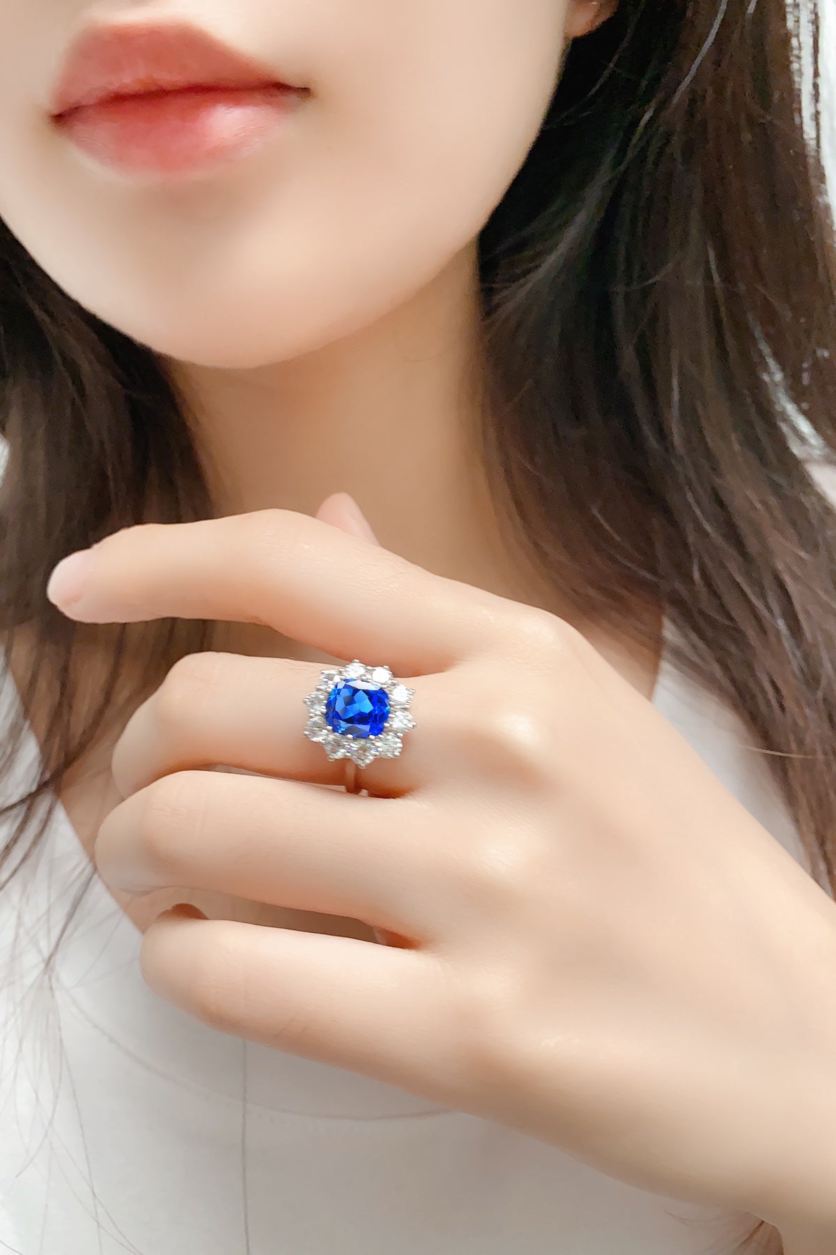 Sterling Silver Lab - Grown Cobalt Spinel Ring A – JR212Y