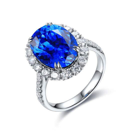 Sterling Silver Lab - Grown Cobalt Spinel Ring W – JR210Y