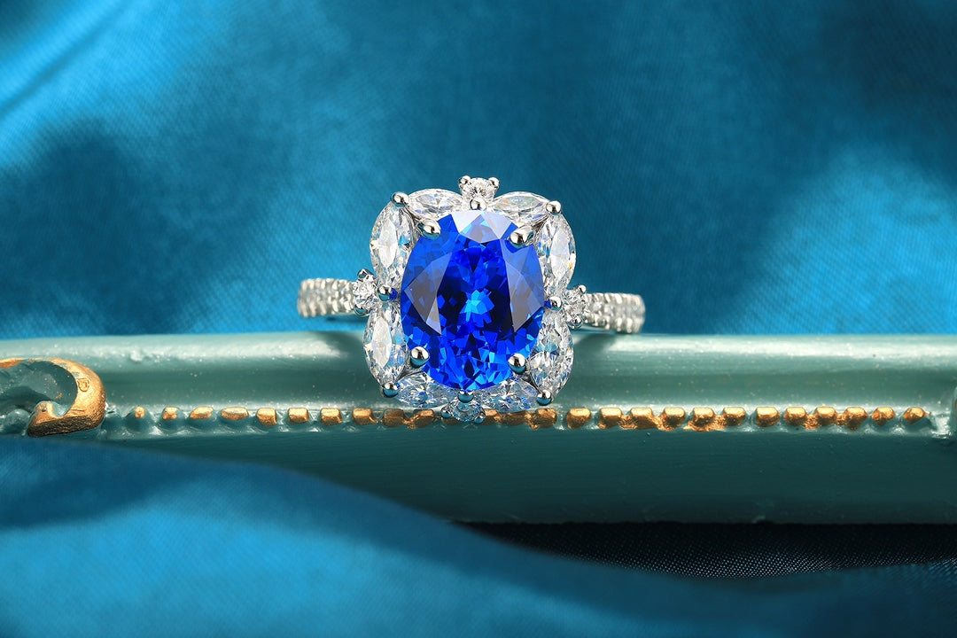 Sterling Silver Lab - Grown Cobalt Spinel Ring A – JR209Y