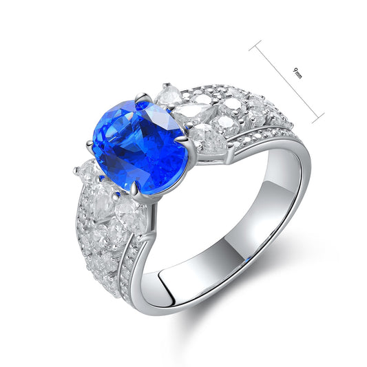 Sterling Silver Lab - Grown Cobalt Spinel Ring A – JR193Y