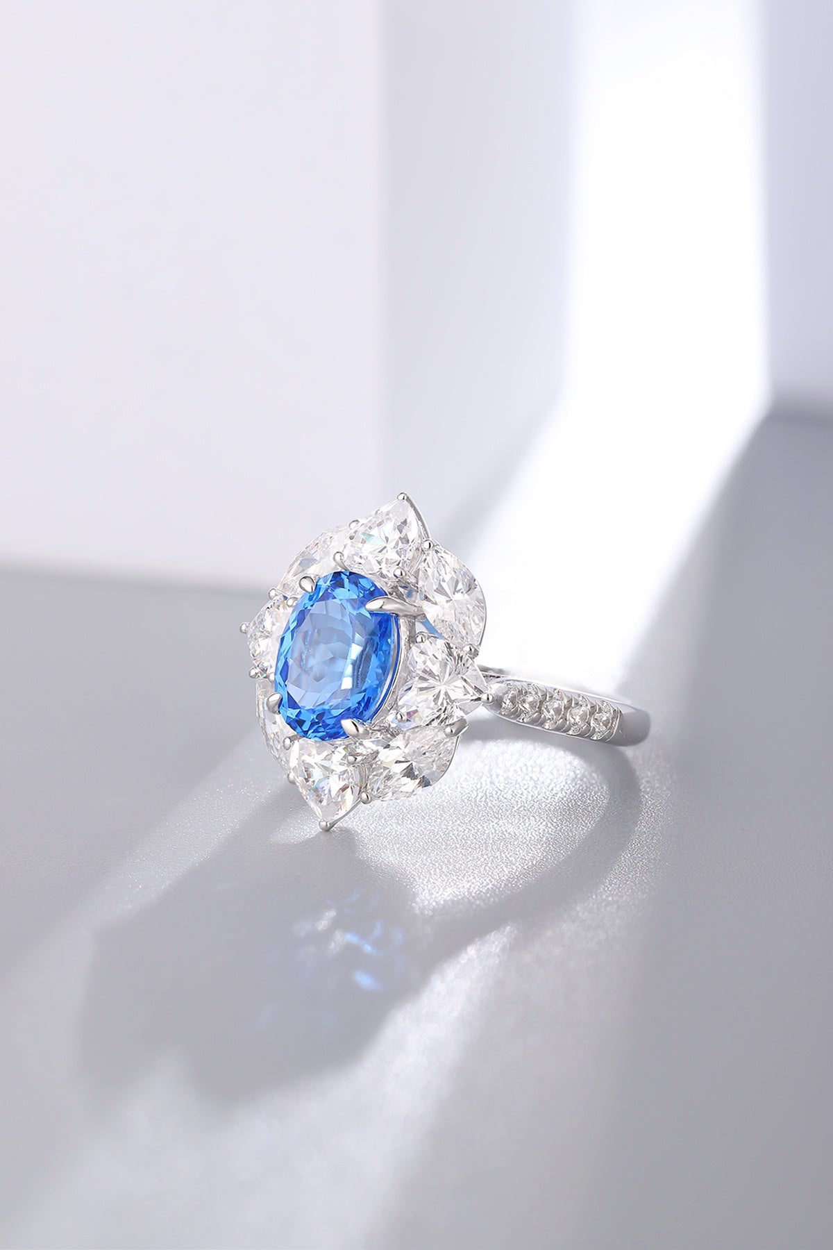 Sterling Silver Lab - Grown Cobalt Spinel Ring A – JR185Y