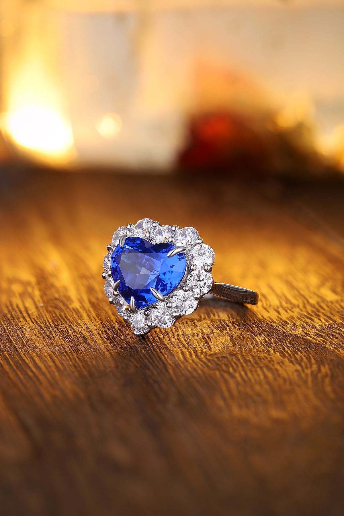 Sterling Silver Lab - Grown Cobalt Spinel Ring A – JR141Y