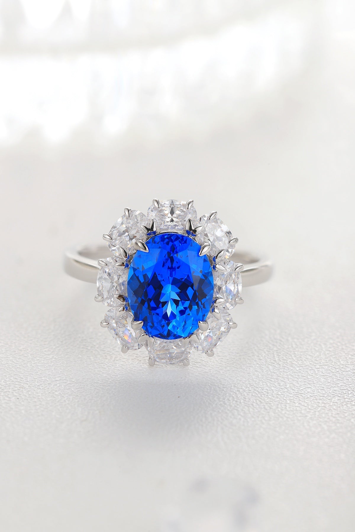 Sterling Silver Lab - Grown Cobalt Spinel Ring A – JR139Y