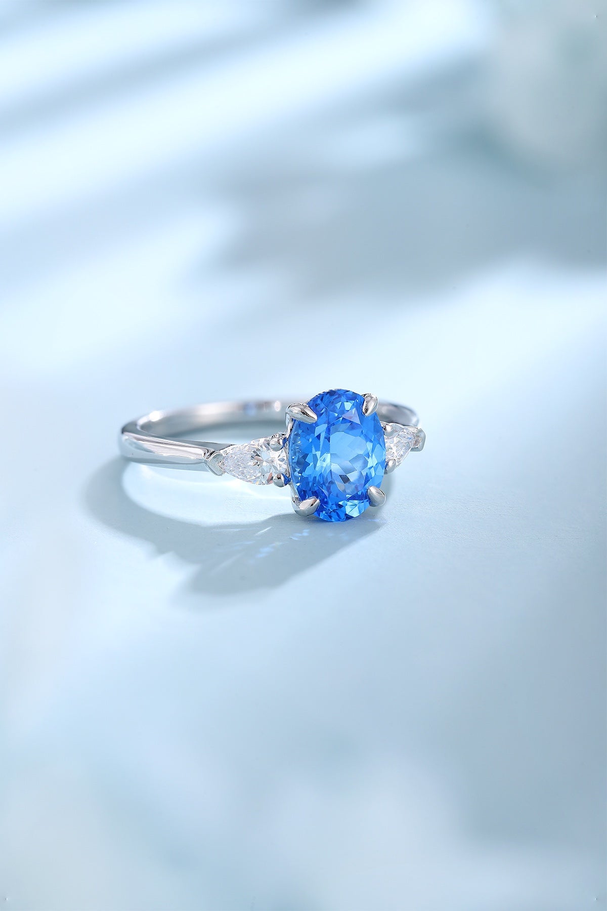 Sterling Silver Lab - Grown Cobalt Spinel Ring A – JR130Y