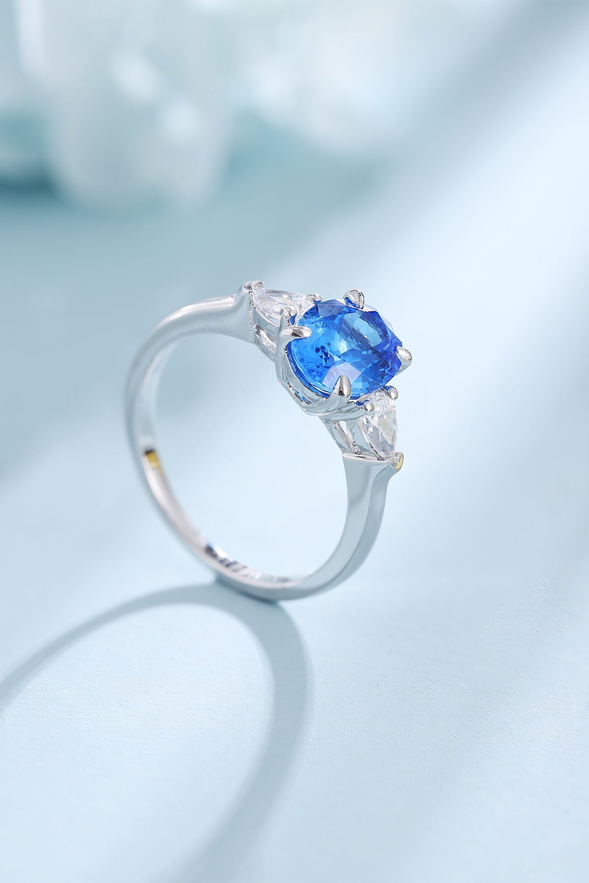 Sterling Silver Lab - Grown Cobalt Spinel Ring A – JR130Y