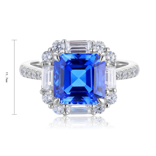 Sterling Silver Lab - Grown Cobalt Spinel Ring A – JR116Y