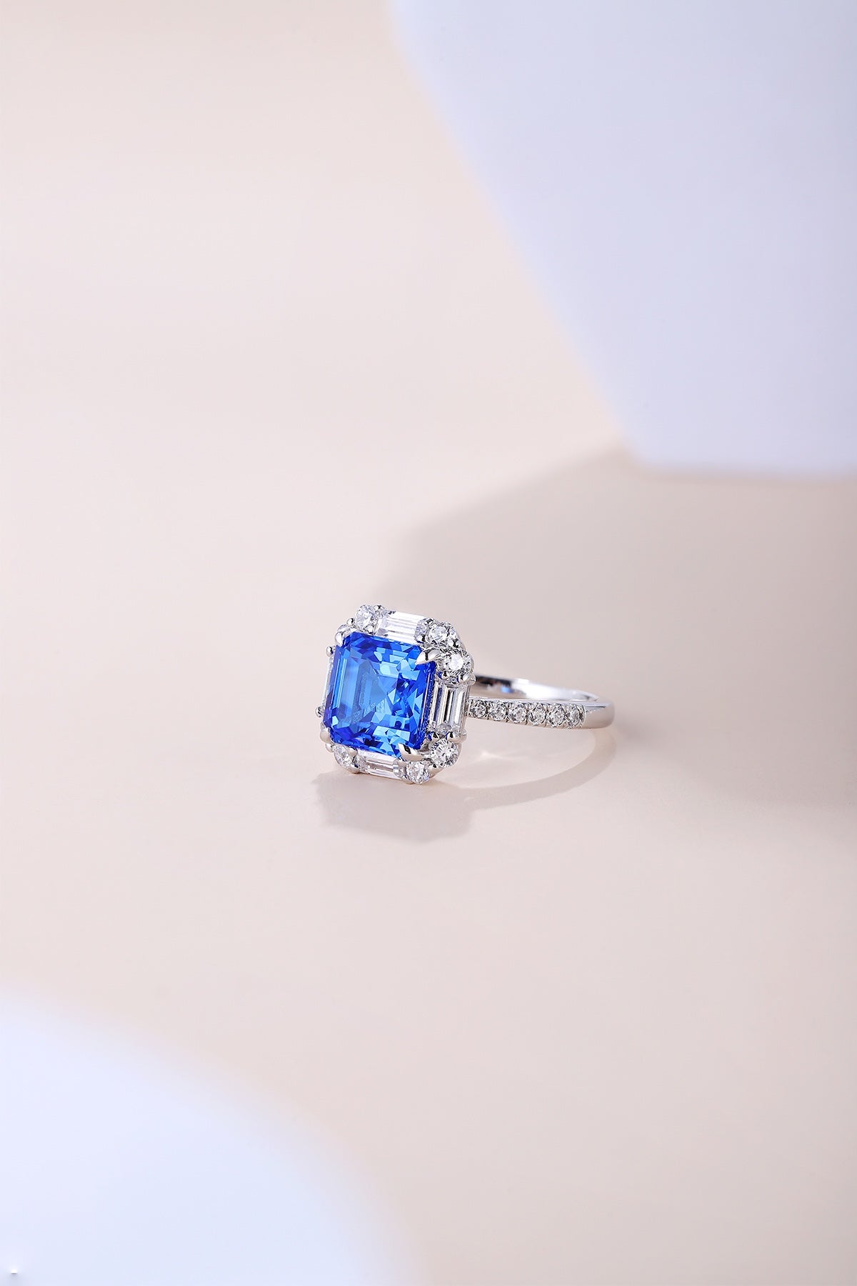 Sterling Silver Lab - Grown Cobalt Spinel Ring A – JR116Y