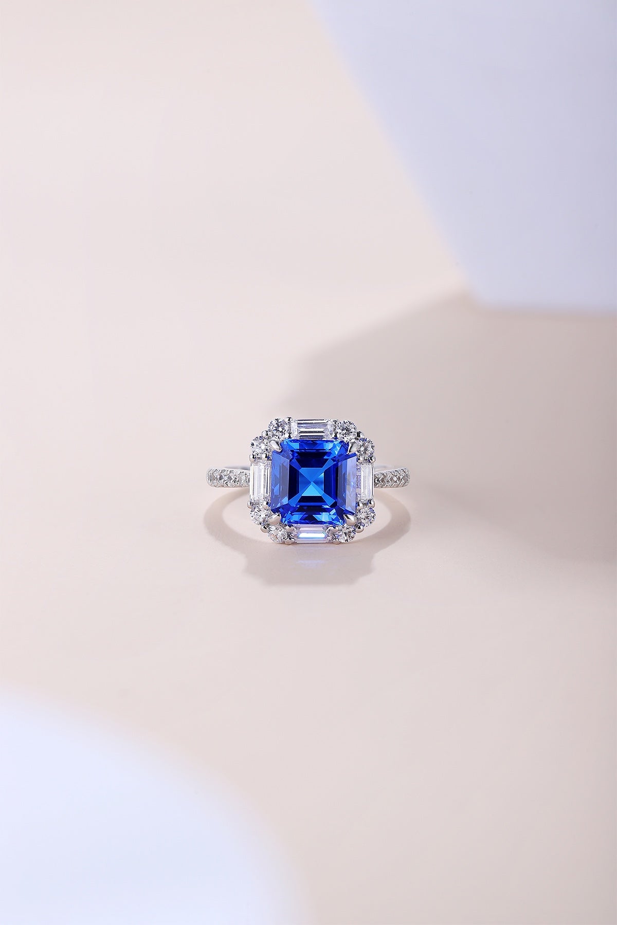 Sterling Silver Lab - Grown Cobalt Spinel Ring A – JR116Y