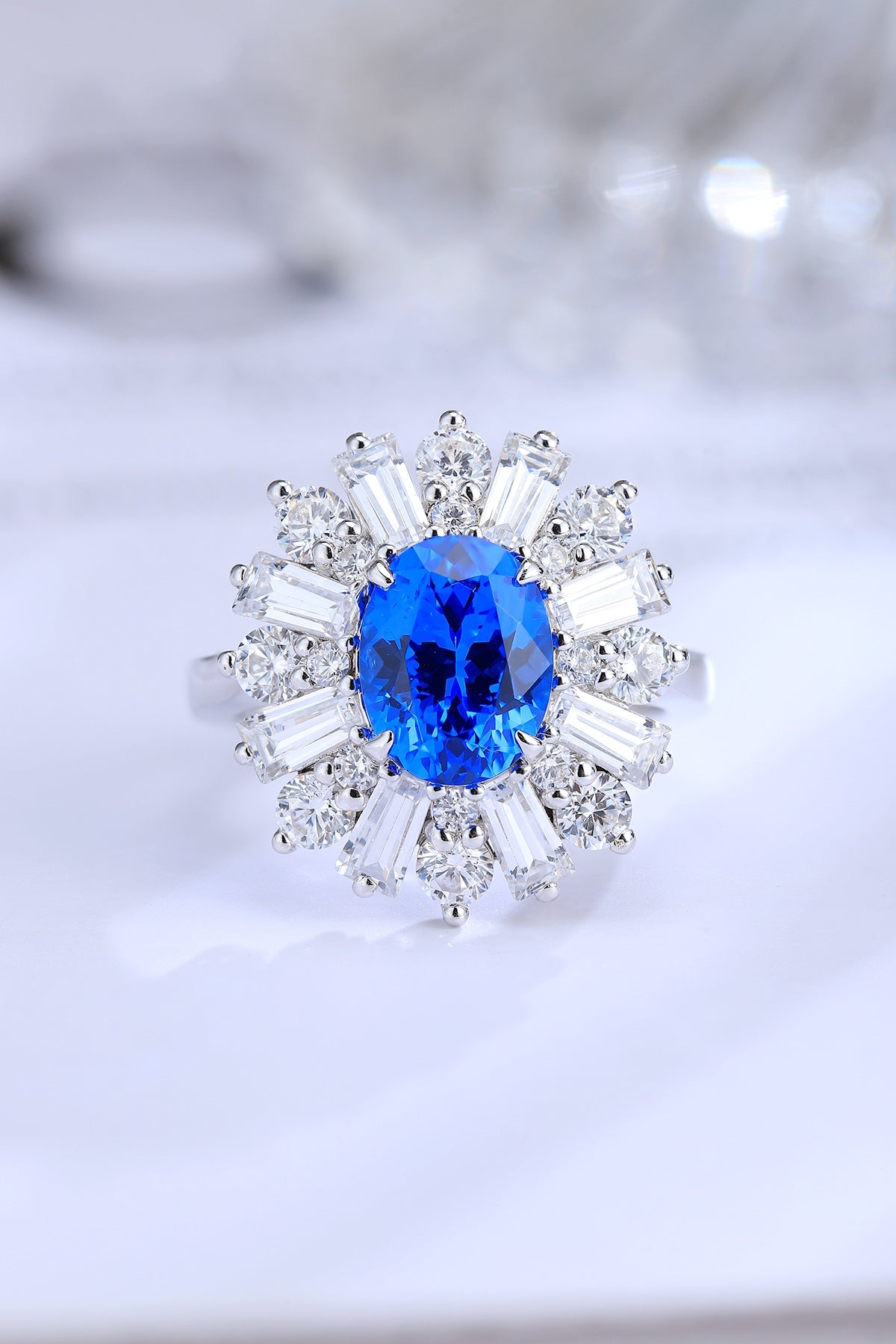 Sterling Silver Lab - Grown Cobalt Spinel Ring A – JR106Y