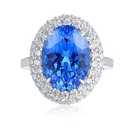 Sterling Silver Lab - Grown Cobalt Spinel Ring W – JR489Y