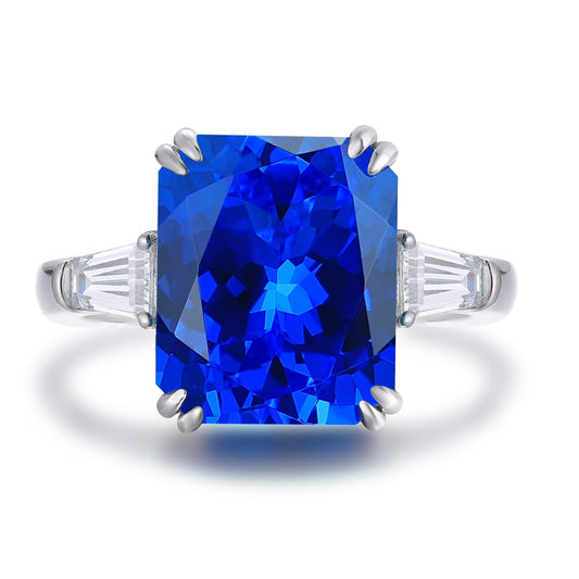 Sterling Silver Lab - Grown Cobalt Spinel Ring W – JR1417Y