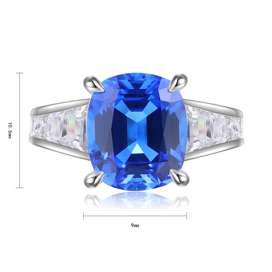 Sterling Silver Lab - Grown Cobalt Spinel Ring A – JR204Y