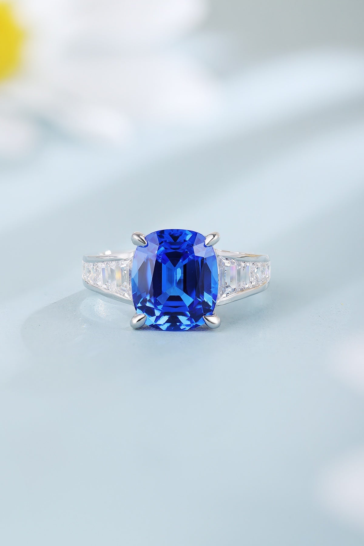 Sterling Silver Lab - Grown Cobalt Spinel Ring A – JR204Y