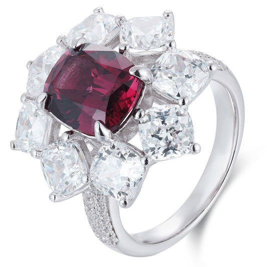 Sterling Silver Natural Garnet Ring W – JSR11351
