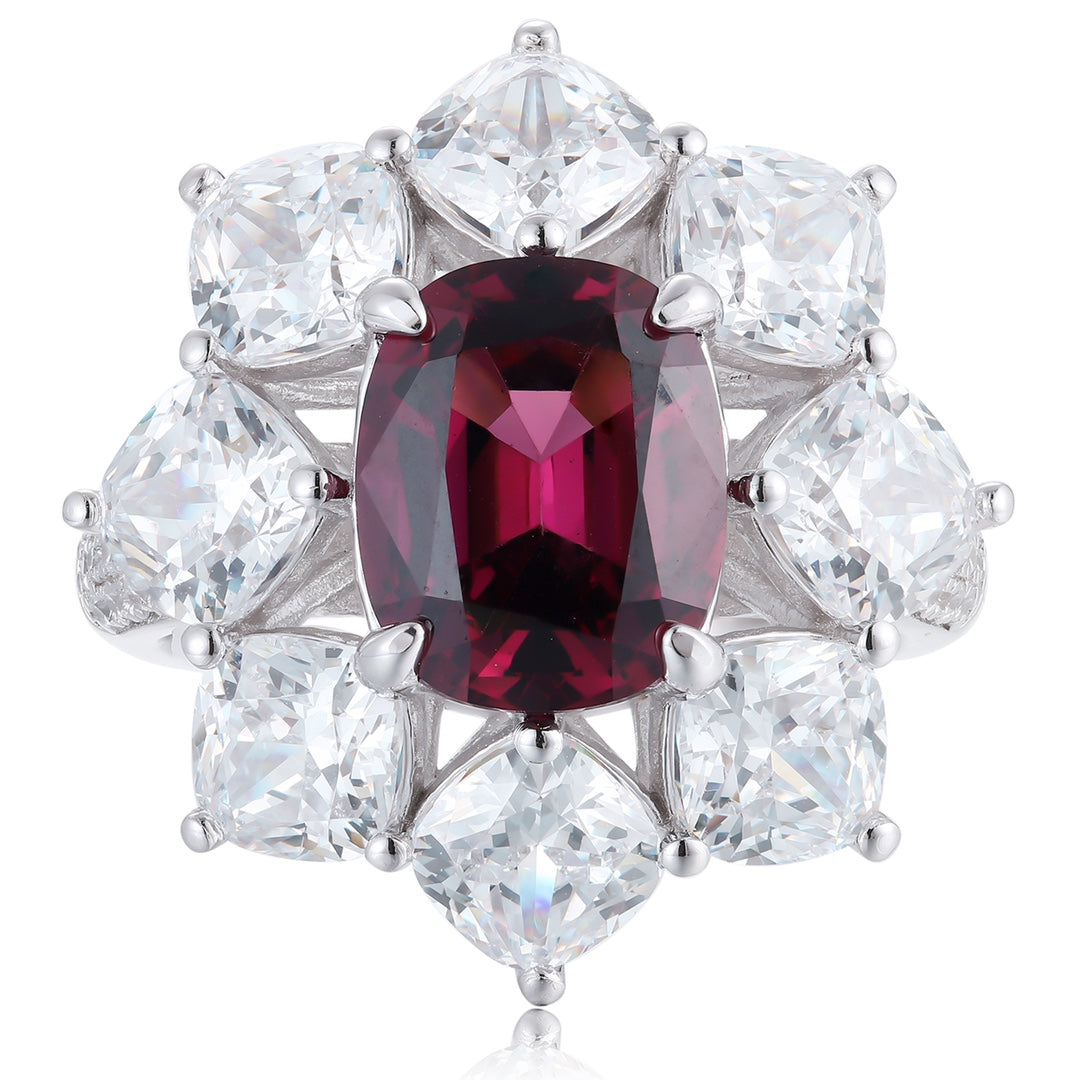 Sterling Silver Natural Garnet Ring W – JSR11351