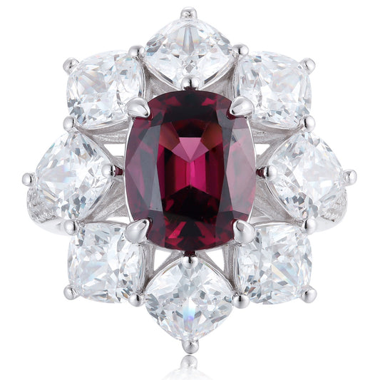 Sterling Silver Natural Garnet Ring W – JSR11351
