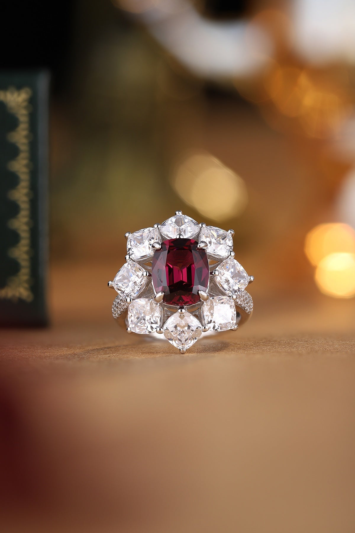 Sterling Silver Natural Garnet Ring W – JSR11351