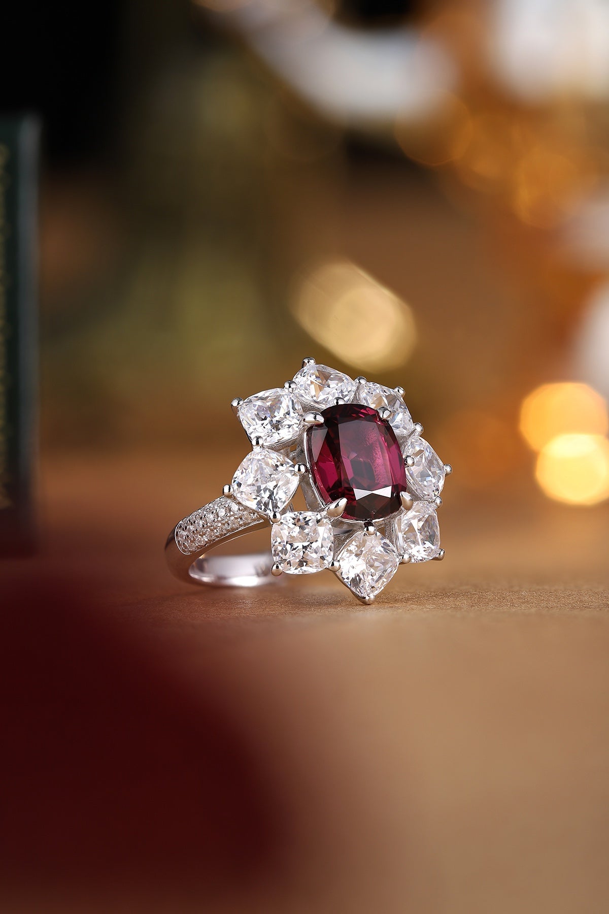 Sterling Silver Natural Garnet Ring W – JSR11351