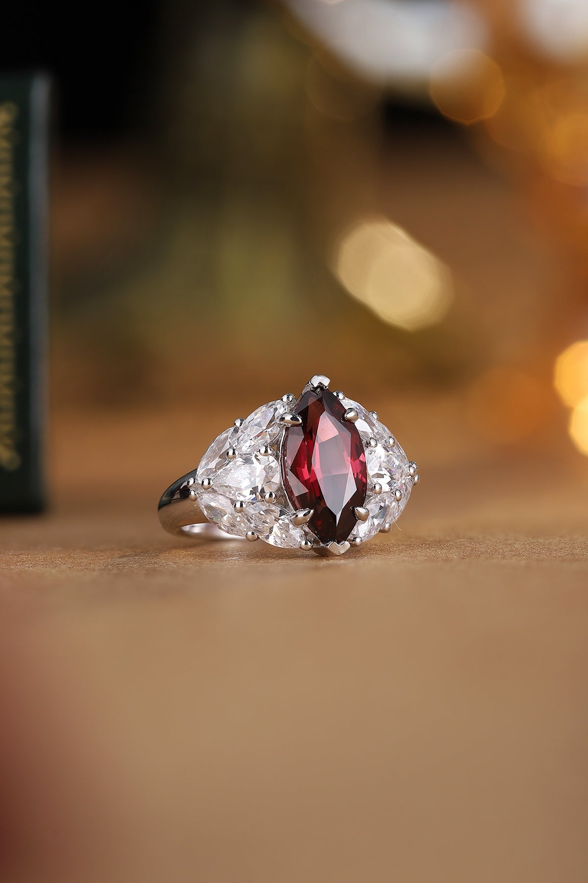 Sterling Silver Natural Garnet Ring W – JSR11339